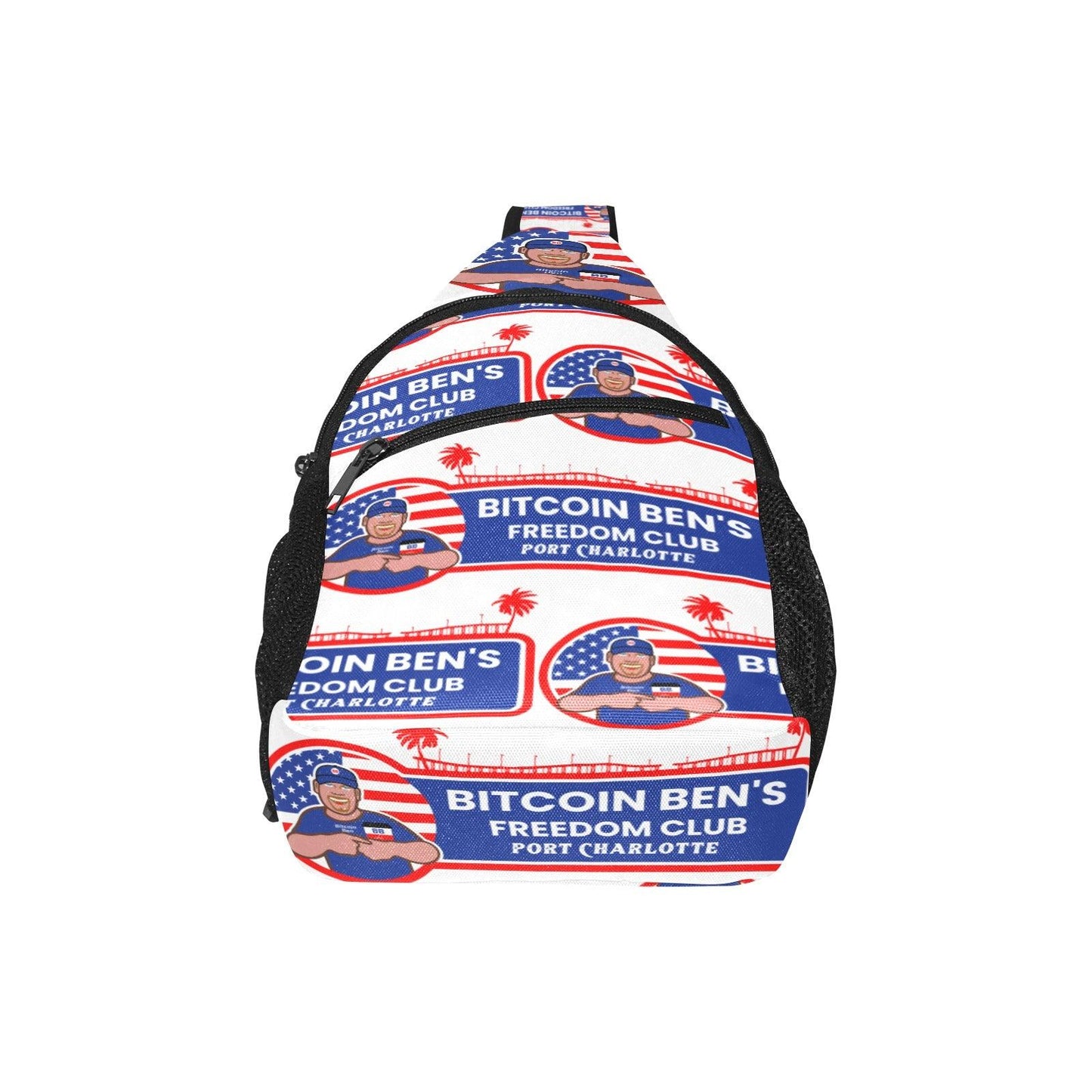 Miniaday Designs Bitcoin Ben Freedom Club All Over Print Chest Bag (Model 1719)