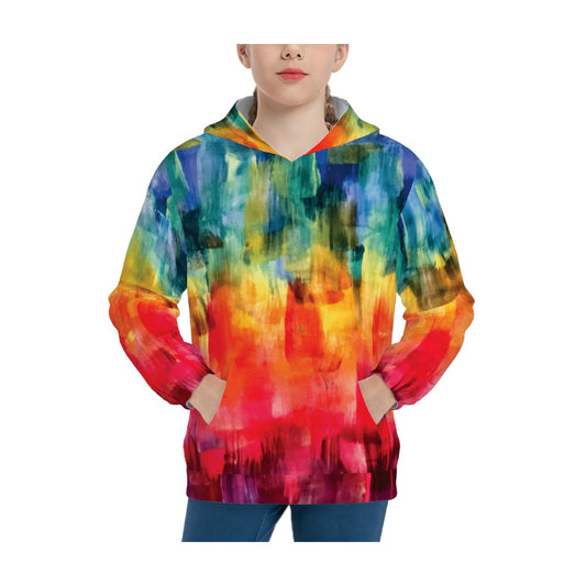 Sara's Rainbow Hoodie Teen - Miniaday Designs, LLC.