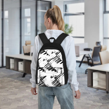 Ryan's Geometric Inspired Black and White Laptop Backpack