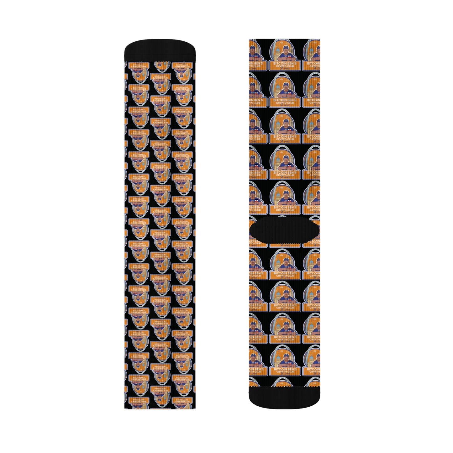 Bitcoin Ben St Louis Club Black Sublimation Socks