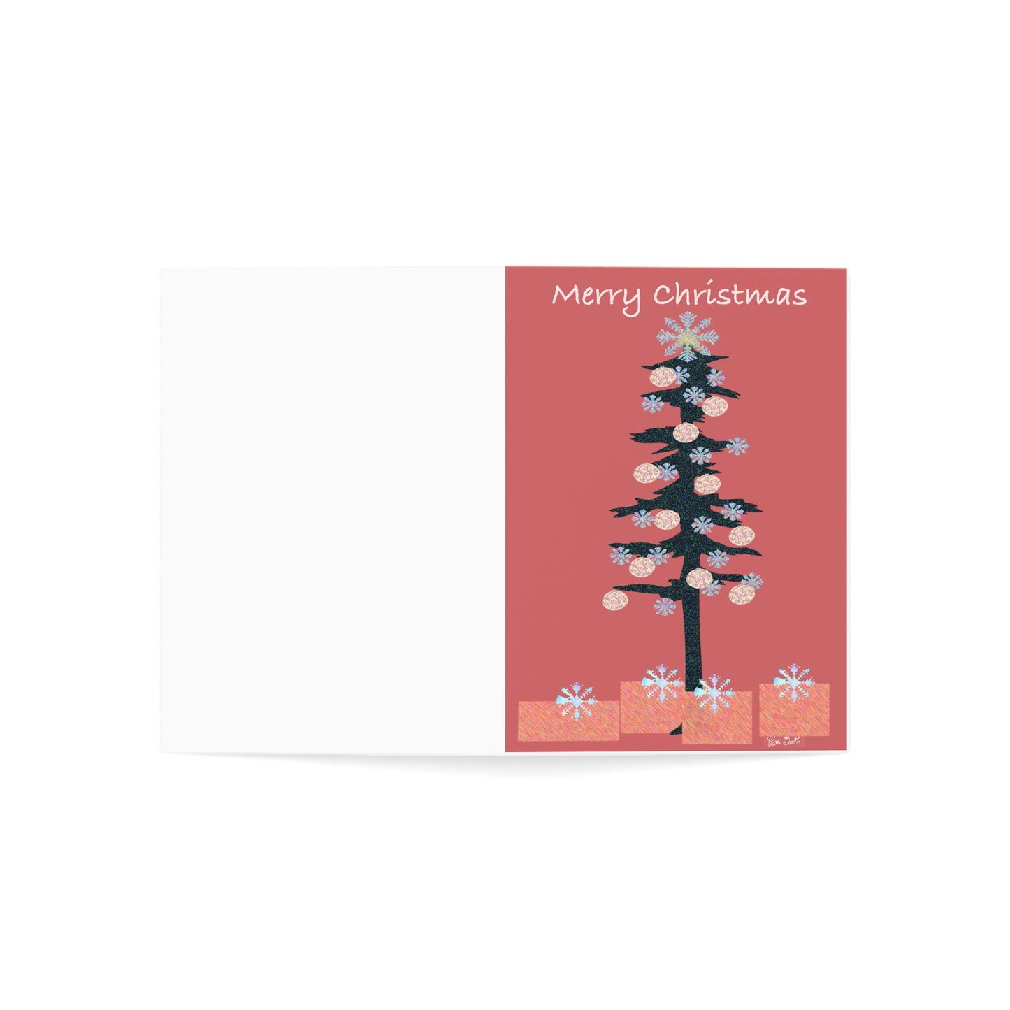 Merry Christmas with Packages Greeting Cards (1, 10, 30, and 50pcs)