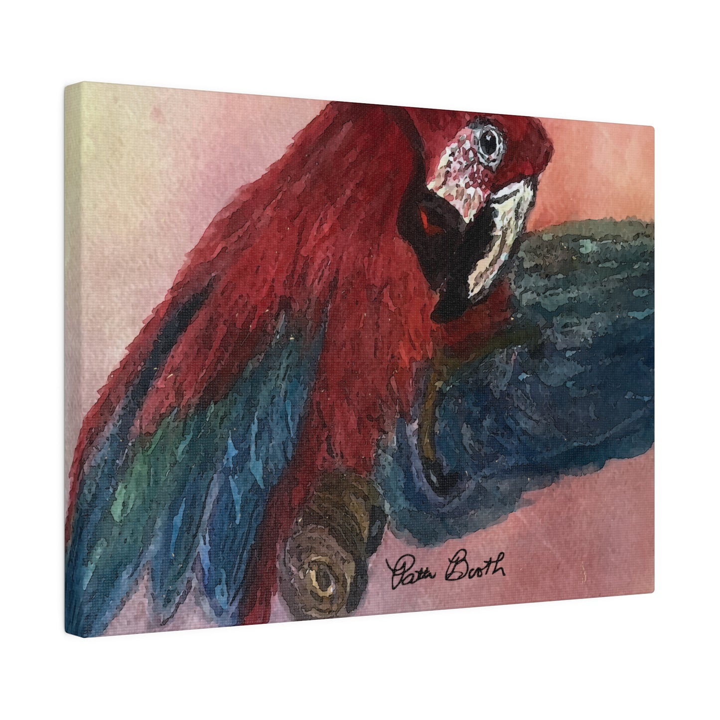 Miniaday Designs Tropical Parrot Matte Canvas, Stretched, 0.75" - Miniaday Designs, LLC.