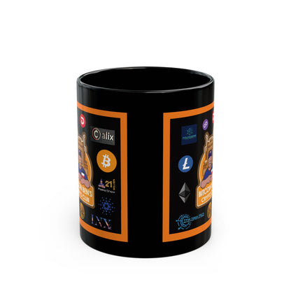 Bitcoin Ben Crypto Club and Icons Black Mug (11oz)