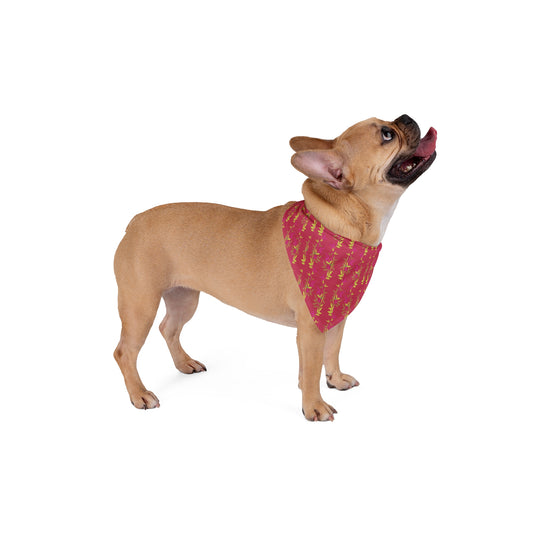 Miniaday Designs Red Bamboo Bandana for Pups