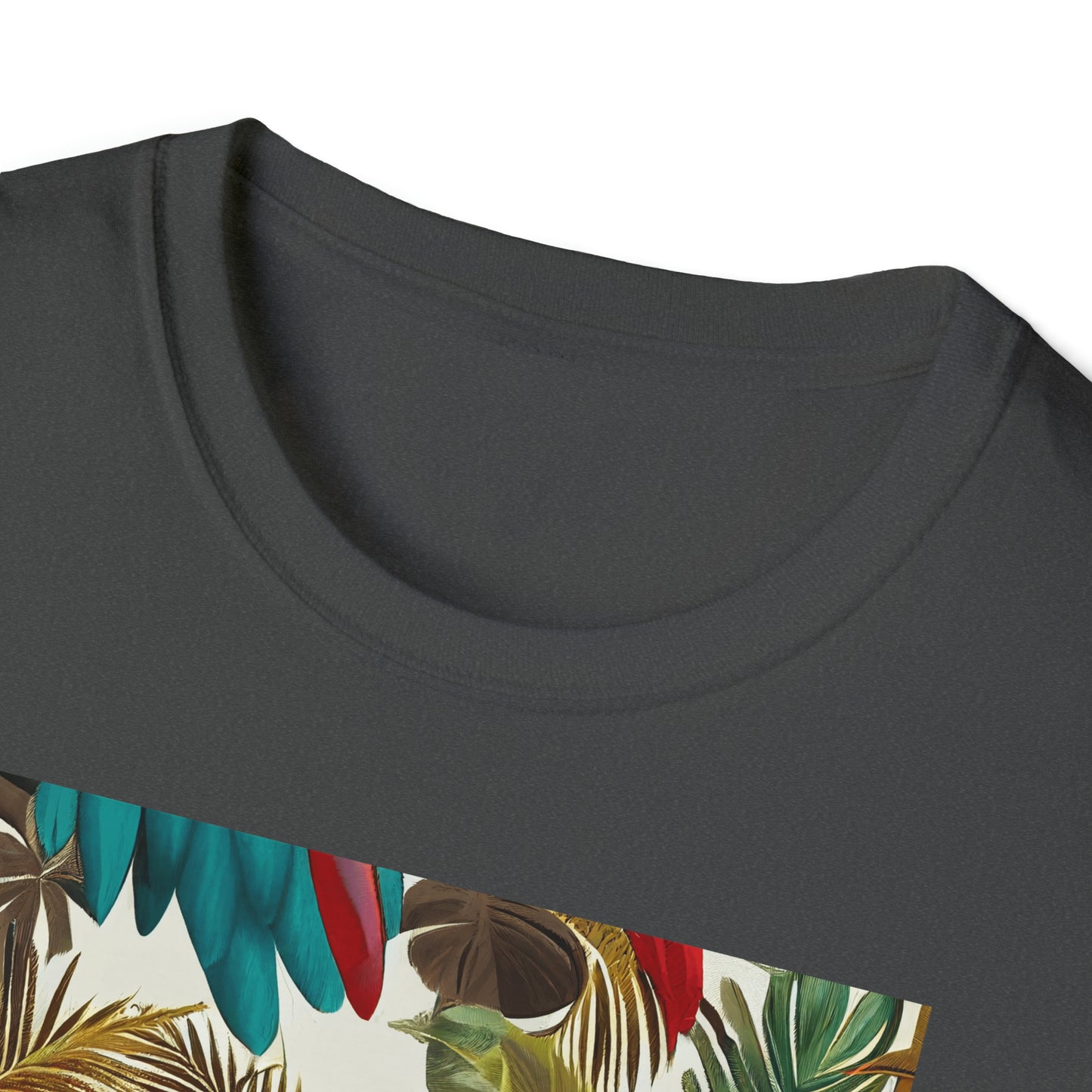 Miniaday Designs Tropical Toucan Multicolor Unisex Softstyle T-Shirt - Miniaday Designs, LLC.