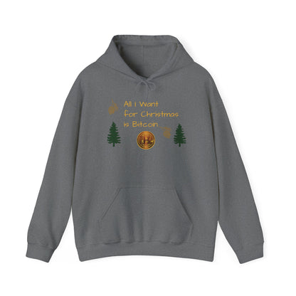 All I Want For Chirstmas is Bitcoin Trees Unisex Heavy Blend™ Hooded Sweatshirt