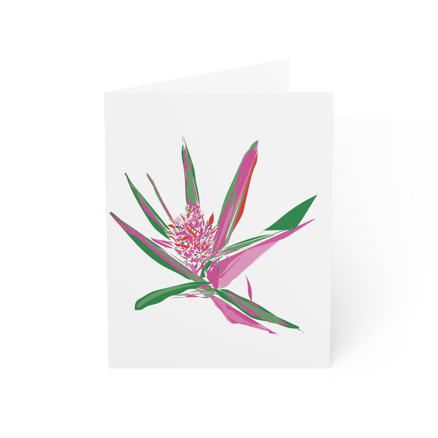 Miniaday Designs Greeting Cards Abstract Pink Pineapple Blooms - Miniaday Designs, LLC.