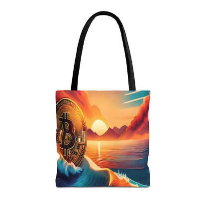 Ride the Wave with Bitcoin Tote Bag (AOP)