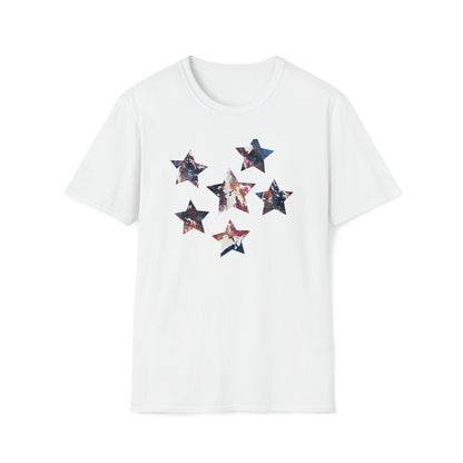 Miniaday Designs Stars Multicolor Unisex Softstyle T-Shirt