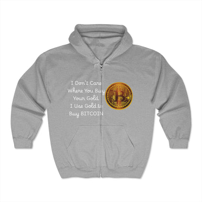 I Don't Care Where You Buy Your Gold Unisex Heavy Blend™ Full Zip Hooded Sweatshirt