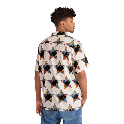 Stars and Cars Vibrant Collection by Miniaday Designs, LLC. Men's Hawaiian Shirt - Miniaday Designs, LLC.