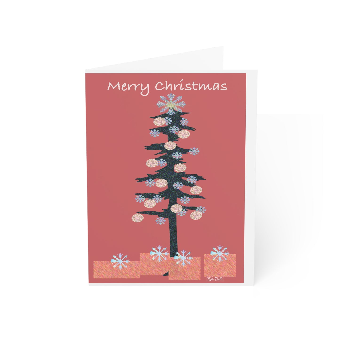 Merry Christmas with Packages Greeting Cards (1, 10, 30, and 50pcs)