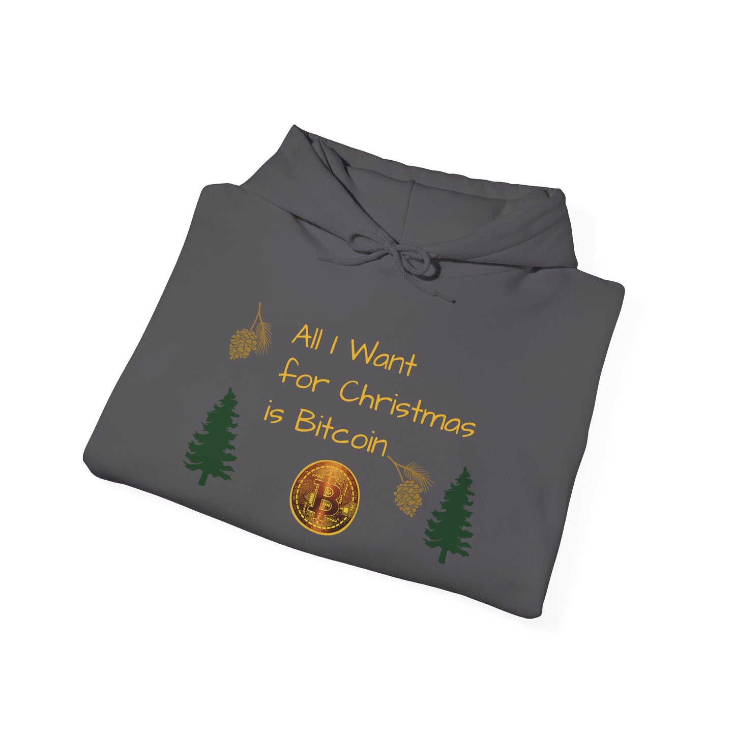 All I Want For Chirstmas is Bitcoin Trees Unisex Heavy Blend™ Hooded Sweatshirt