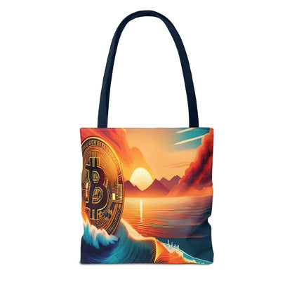 Ride the Wave with Bitcoin Tote Bag (AOP)