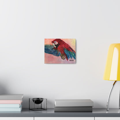 Miniaday Designs Parrot Canvas Gallery Wraps Unisex Red