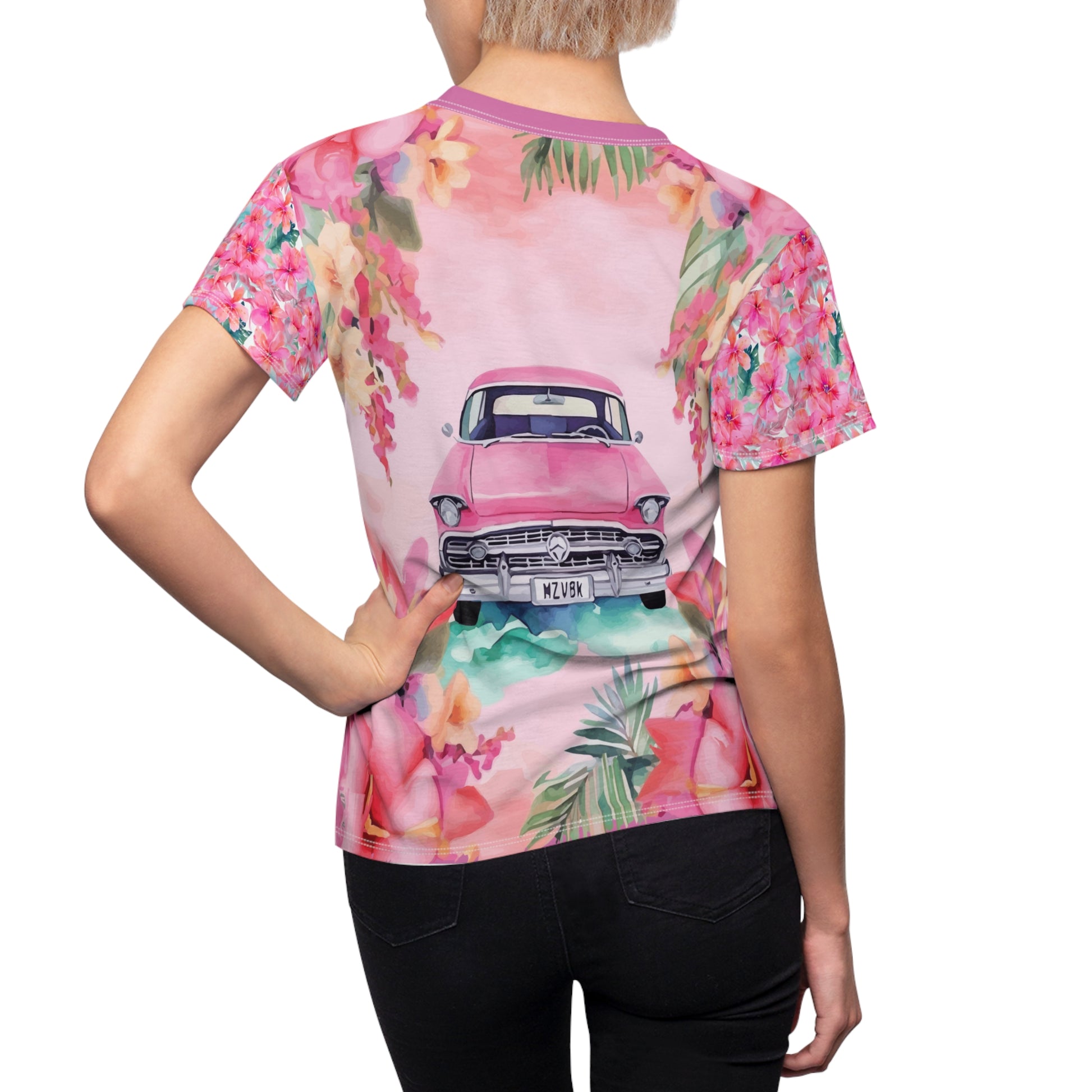 Pink Paradise Roadtrip Collection by Miniaday Designs, LLC. Women's Tee (XS-2XL) - Miniaday Designs, LLC.