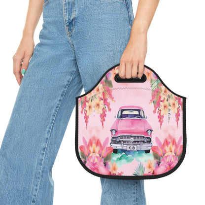 Pink Paradise Roadtrip Collection by Miniaday Designs, LLC. Neoprene Lunch Bag - Miniaday Designs, LLC.