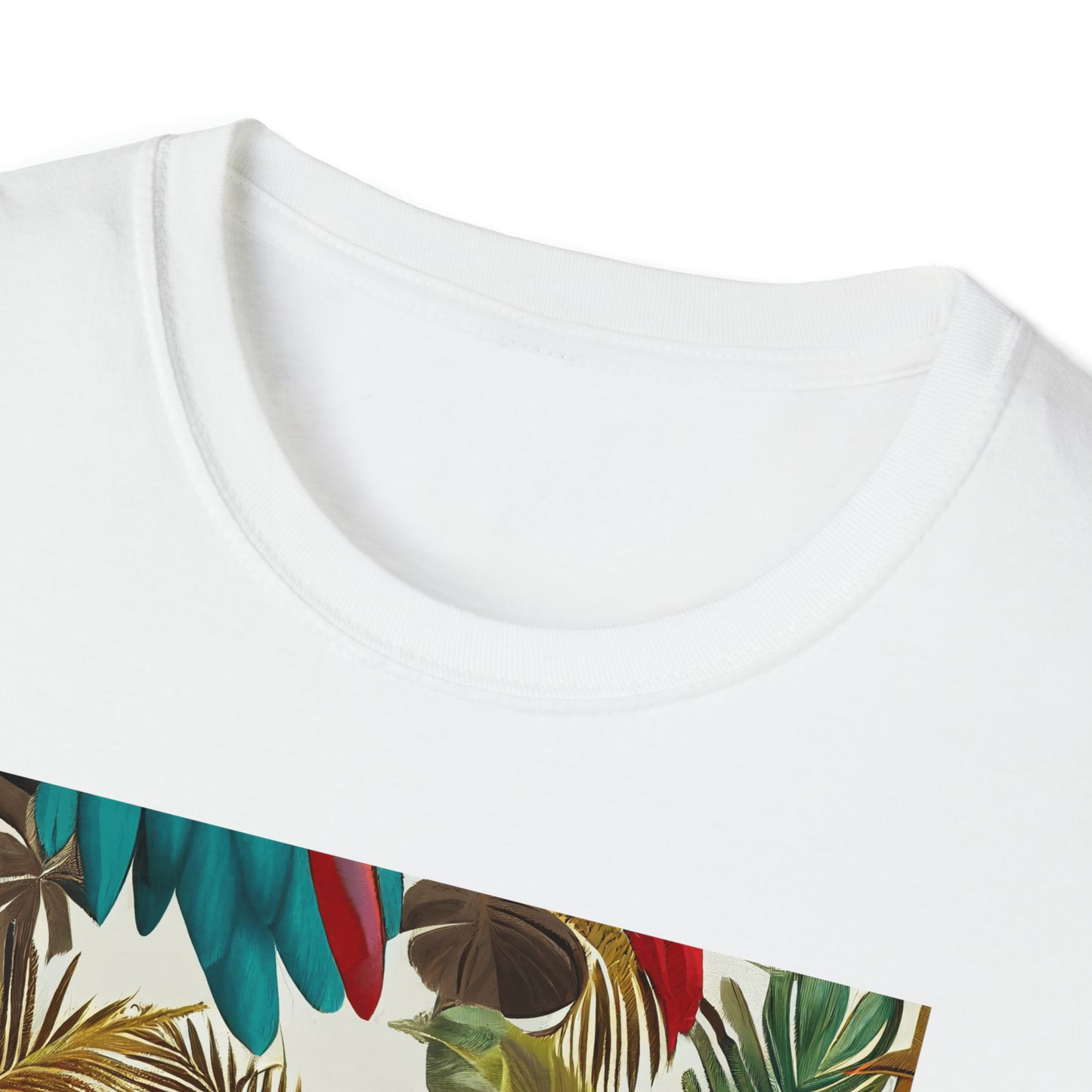 Miniaday Designs Tropical Toucan Multicolor Unisex Softstyle T-Shirt