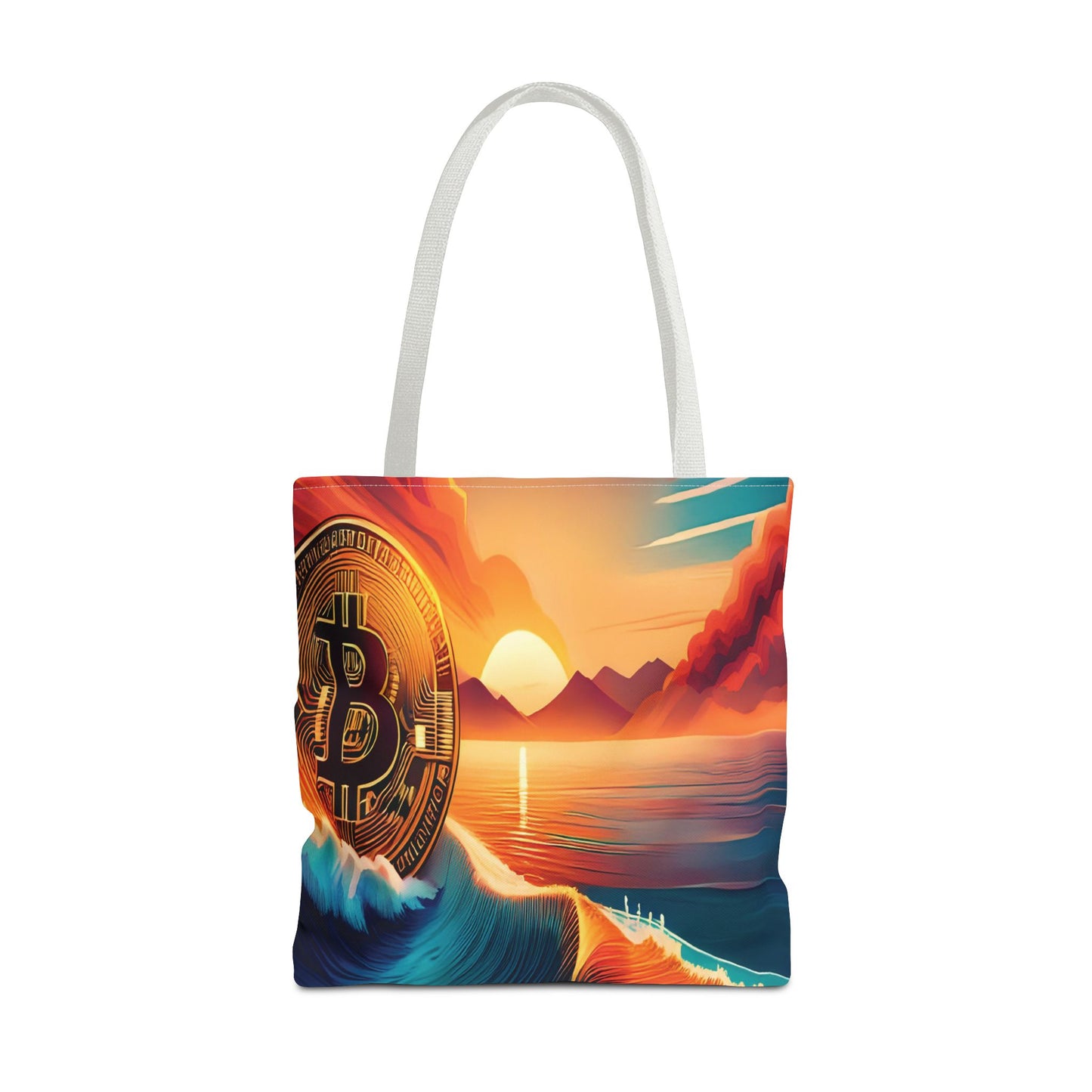 Ride the Wave with Bitcoin Tote Bag (AOP)