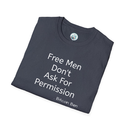 Bitcoin Ben Free Men Unisex Softstyle T-Shirt - Miniaday Designs, LLC.