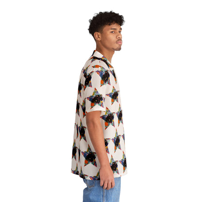 Stars and Cars Vibrant Collection by Miniaday Designs, LLC. Men's Hawaiian Shirt - Miniaday Designs, LLC.