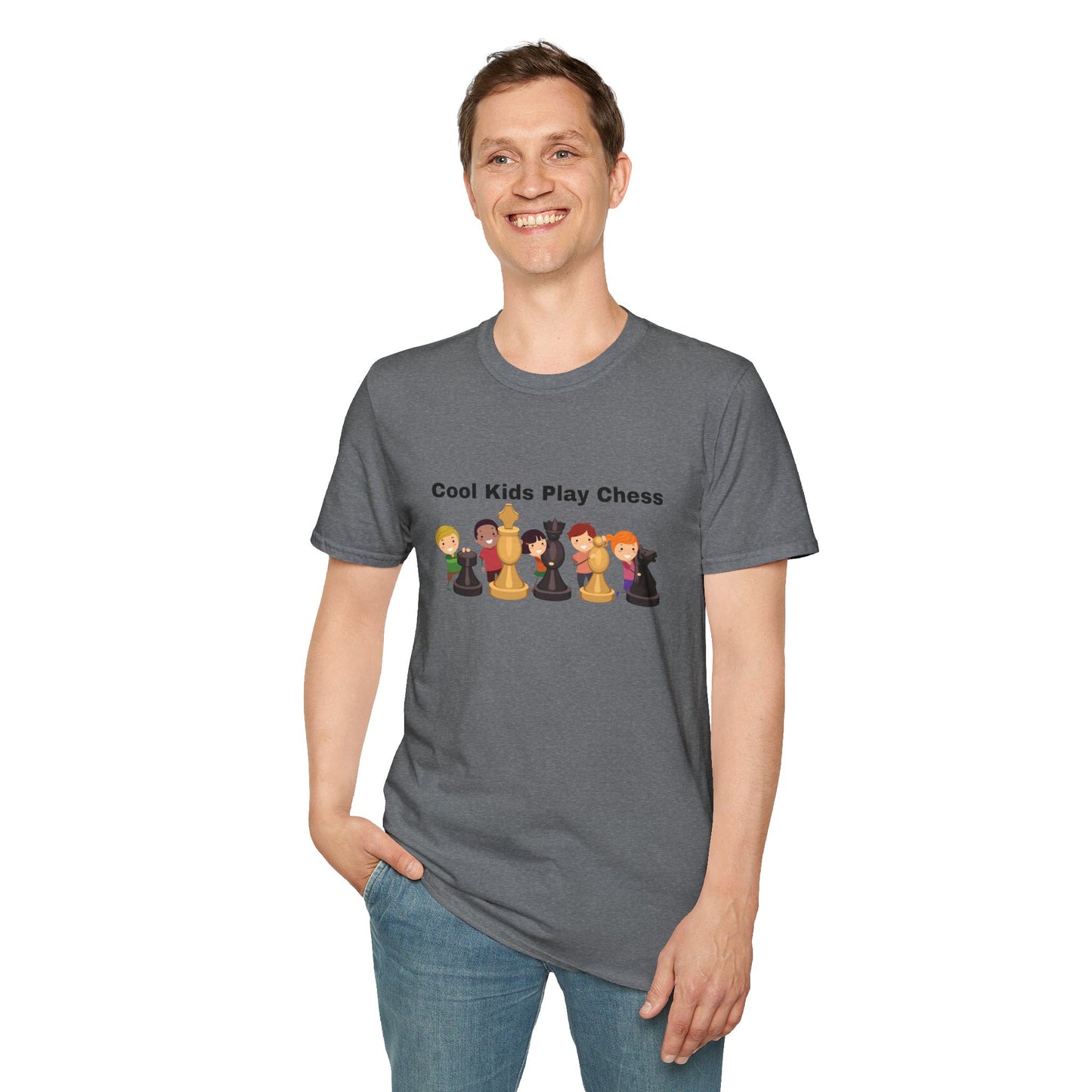 Cool Kids Play Chess Unisex Softstyle T-Shirt Men's Size