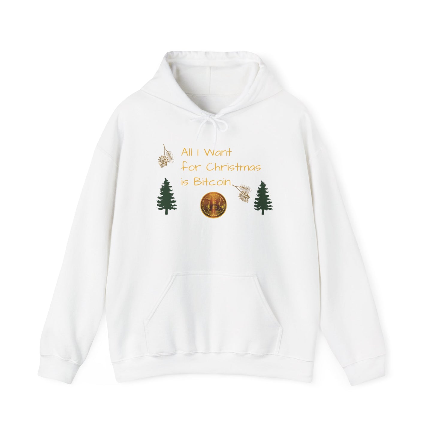 All I Want For Chirstmas is Bitcoin Trees Unisex Heavy Blend™ Hooded Sweatshirt