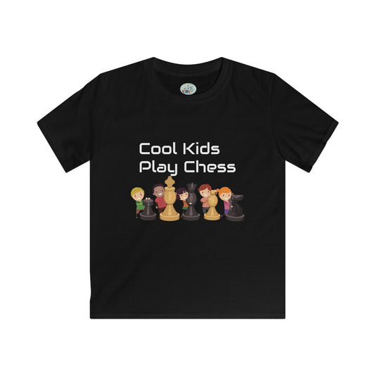 Cool Kids Play Chess Kids Softstyle Tee - Miniaday Designs, LLC.