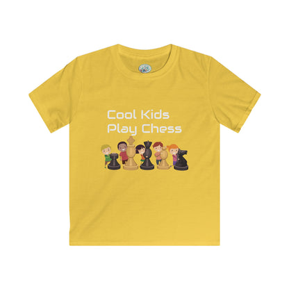 Cool Kids Play Chess Kids Softstyle Tee - Miniaday Designs, LLC.