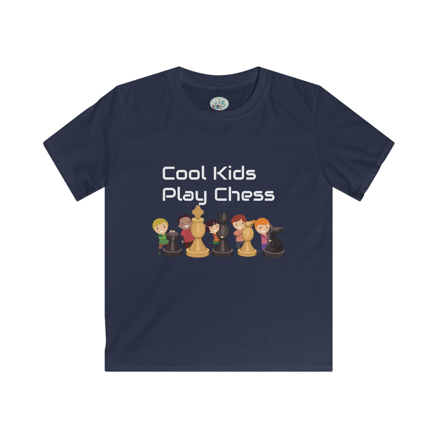 Cool Kids Play Chess Kids Softstyle Tee - Miniaday Designs, LLC.