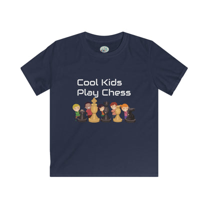 Cool Kids Play Chess Kids Softstyle Tee - Miniaday Designs, LLC.