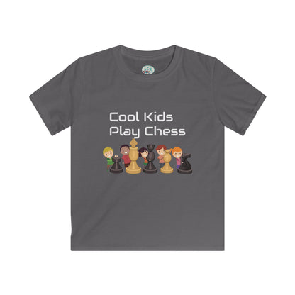 Cool Kids Play Chess Kids Softstyle Tee - Miniaday Designs, LLC.