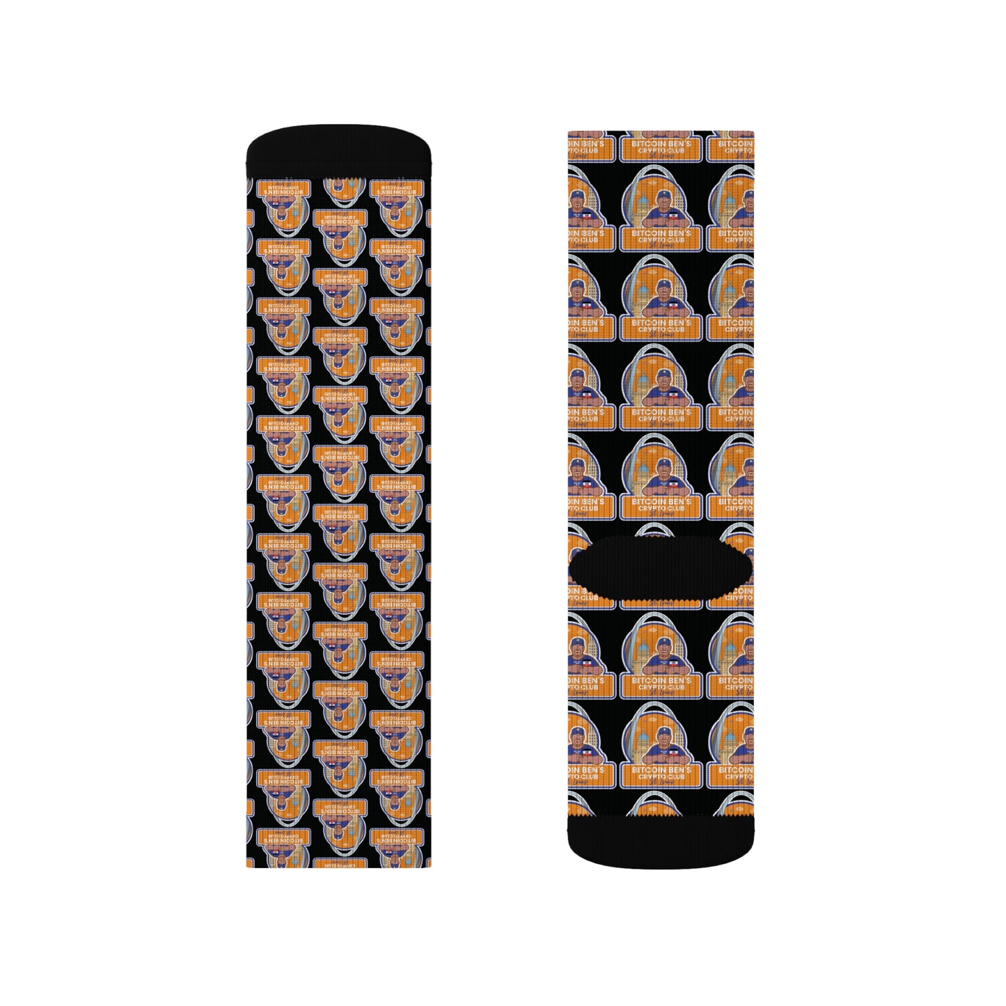 Bitcoin Ben St Louis Club Black Sublimation Socks