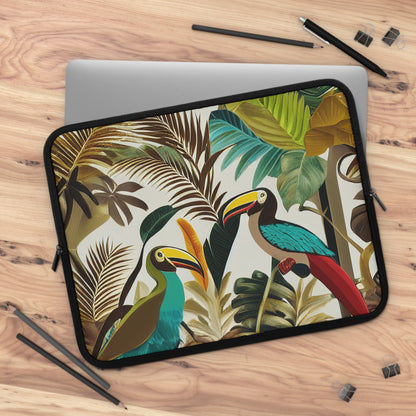 Miniaday Designs Laptop Sleeve Tropical Toucan Multicolor - Miniaday Designs, LLC.