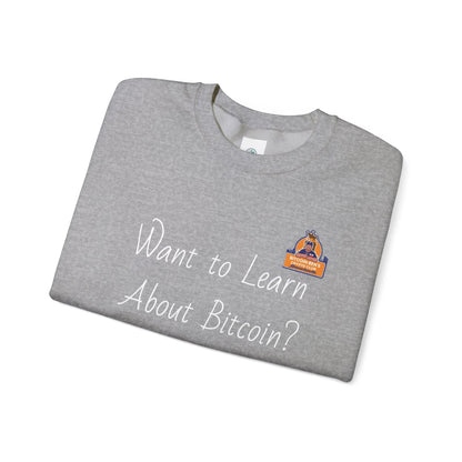 BBCC Massachusets Want to Learn About Bitcoin? Unisex Heavy Blend™ Crewneck Sweatshirt - Miniaday Designs, LLC.