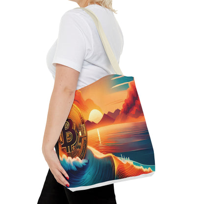 Ride the Wave with Bitcoin Tote Bag (AOP)