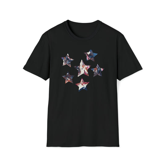 Miniaday Designs Stars Camiseta unisex softstyle multicolor