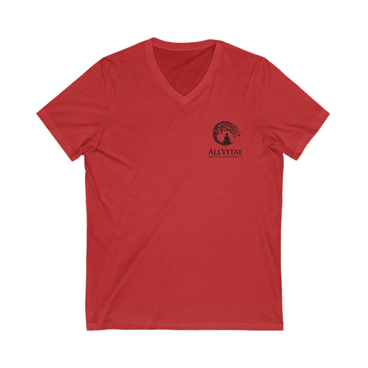 Miniaday Designs Allvitae Unisex Jersey Short Sleeve V-Neck Tee