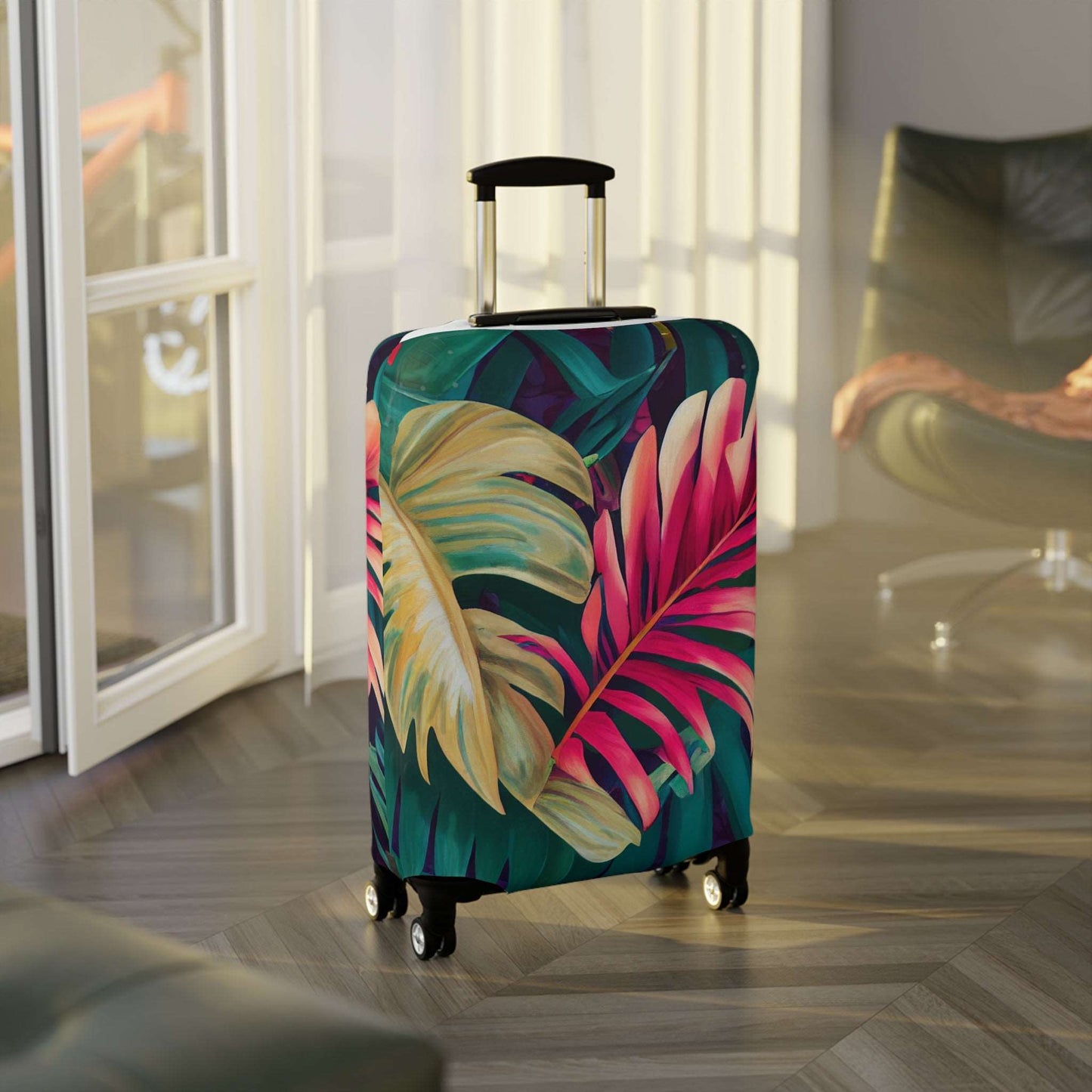 Enchanting Foliage: A Fusion of Realism and Exoticism in Brushwork by Miniaday Designs, LLC. Luggage Cover