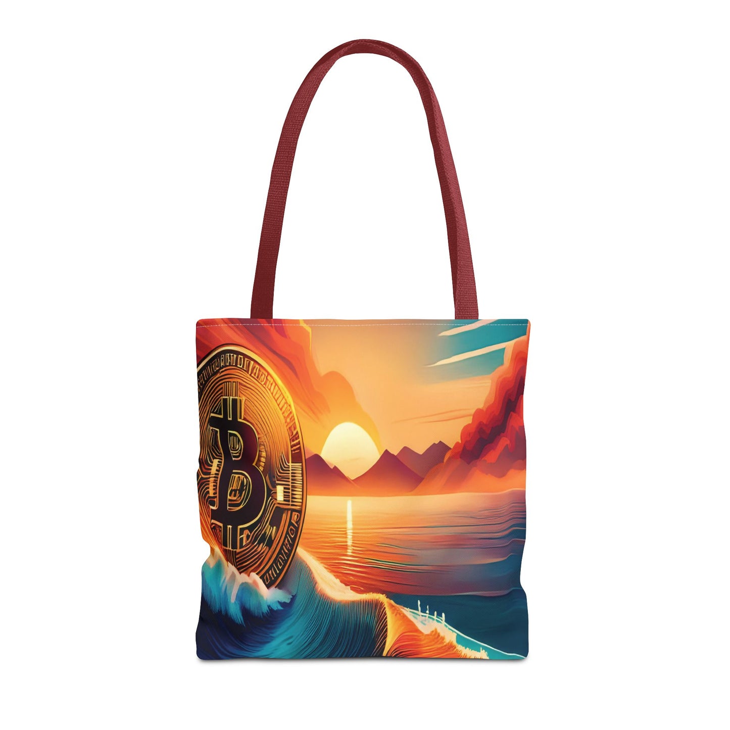 Ride the Wave with Bitcoin Tote Bag (AOP)