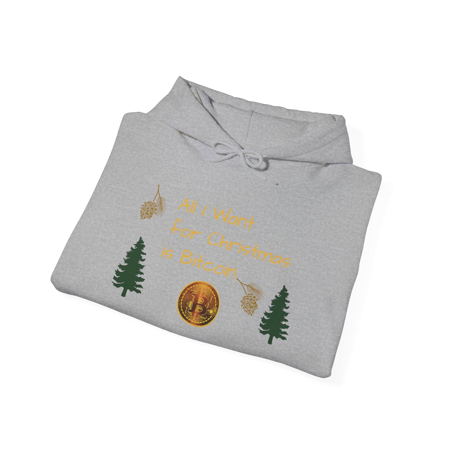 All I Want For Chirstmas is Bitcoin Trees Unisex Heavy Blend™ Hooded Sweatshirt