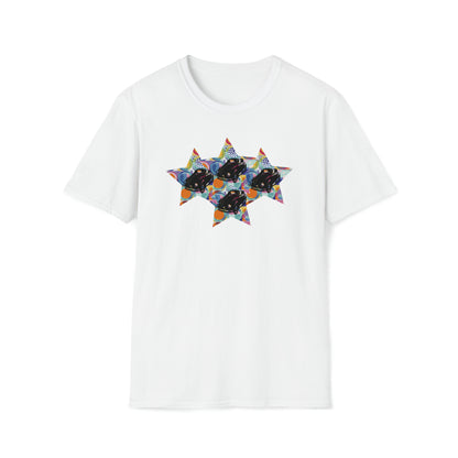 Miniaday Designs Stars and Cars Unisex Softstyle T-Shirt Multicolor