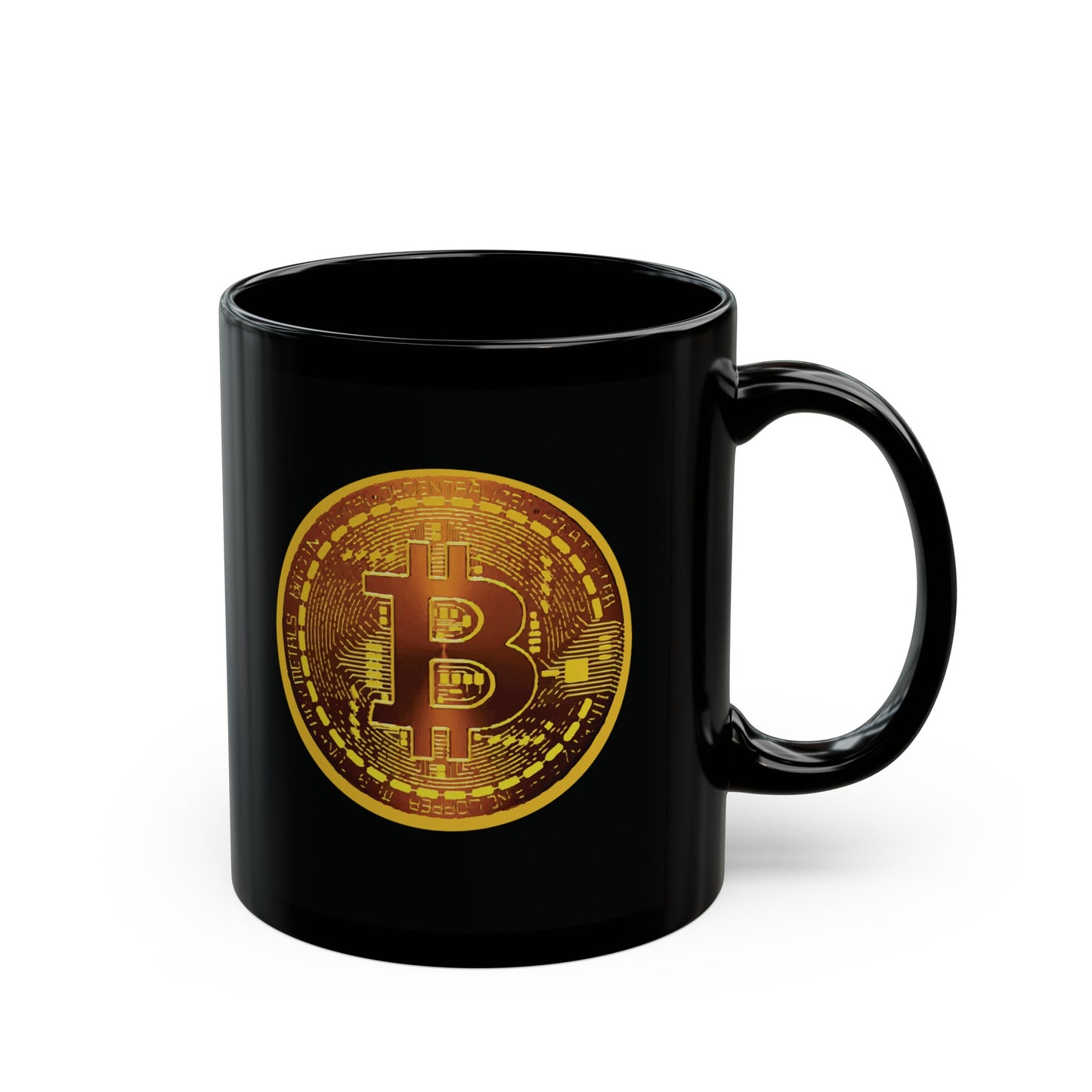 Bitcoin Black Mug (11oz) - Miniaday Designs, LLC.