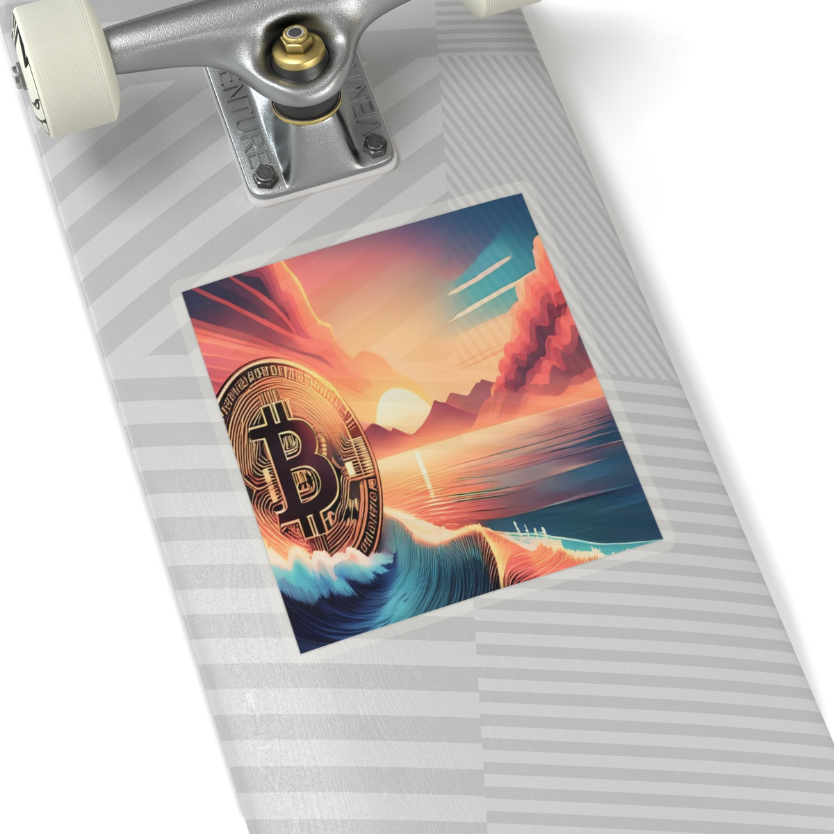 Ride the Wave Bitcoin Kiss-Cut Stickers