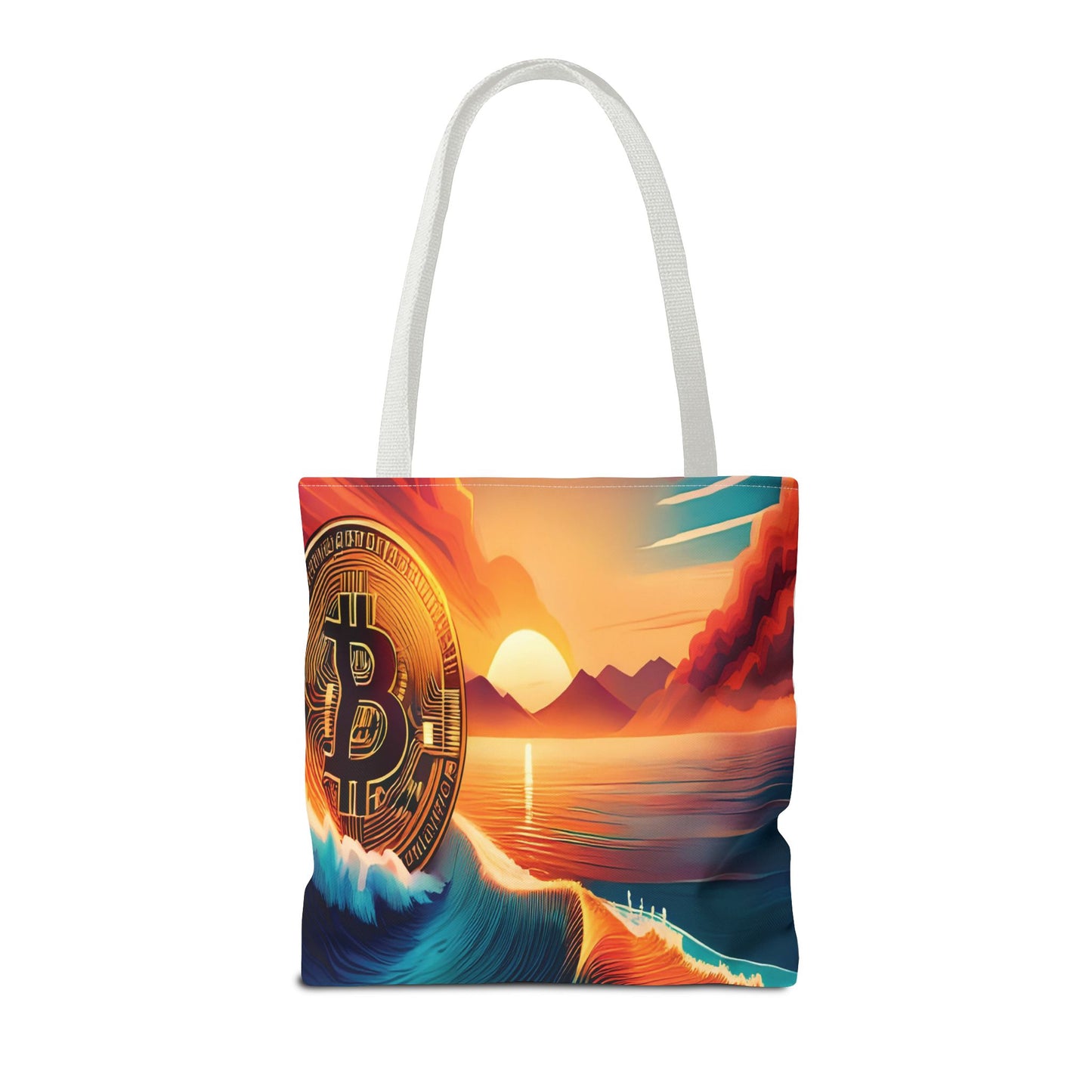 Ride the Wave with Bitcoin Tote Bag (AOP)