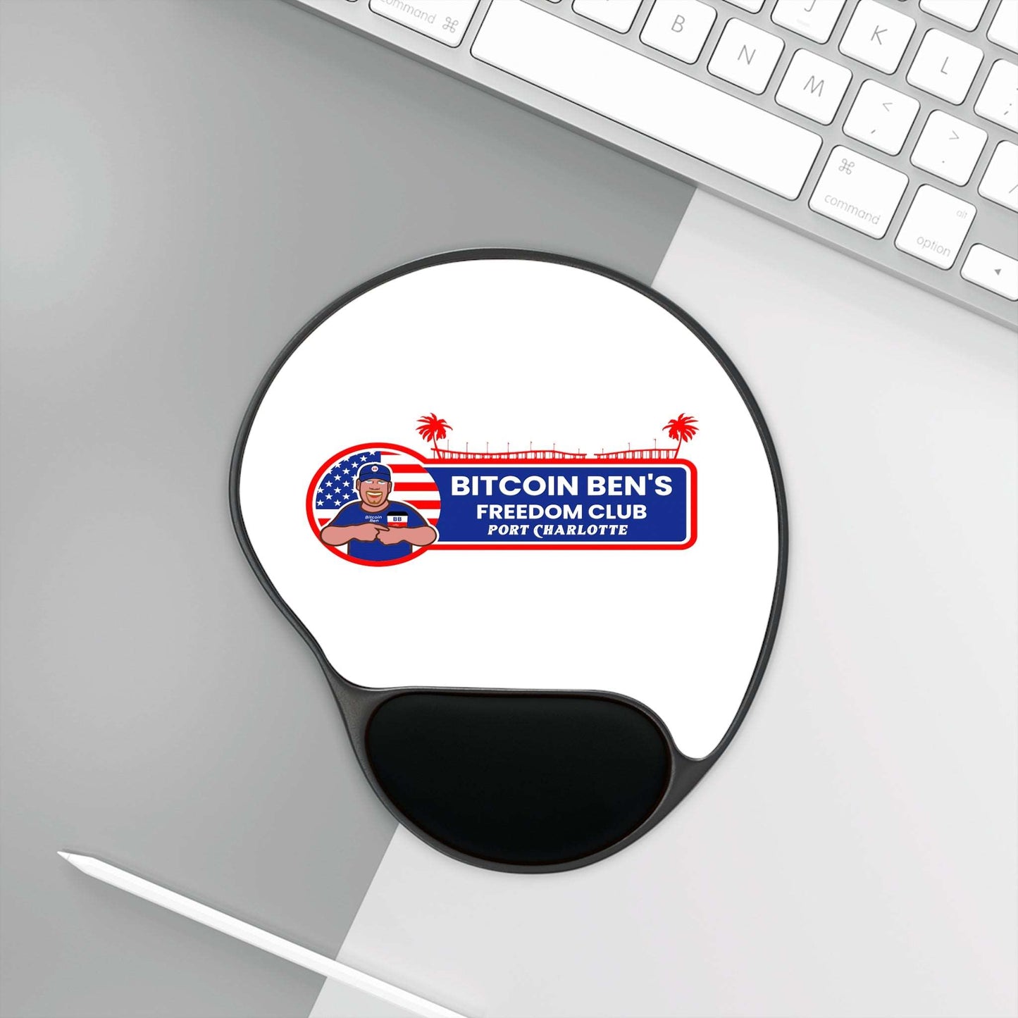 Bitcoin Ben Freedom Club Port Charlotte Mouse Pad With Wrist Rest