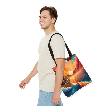 Ride the Wave with Bitcoin Tote Bag (AOP)