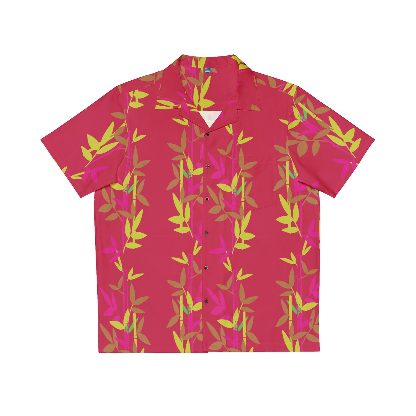 Miniaday Designs Red Bamboo Men's Hawaiian Shirt