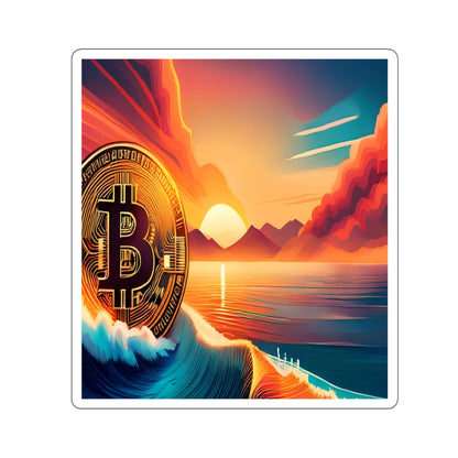 Ride the Wave Bitcoin Kiss-Cut Stickers