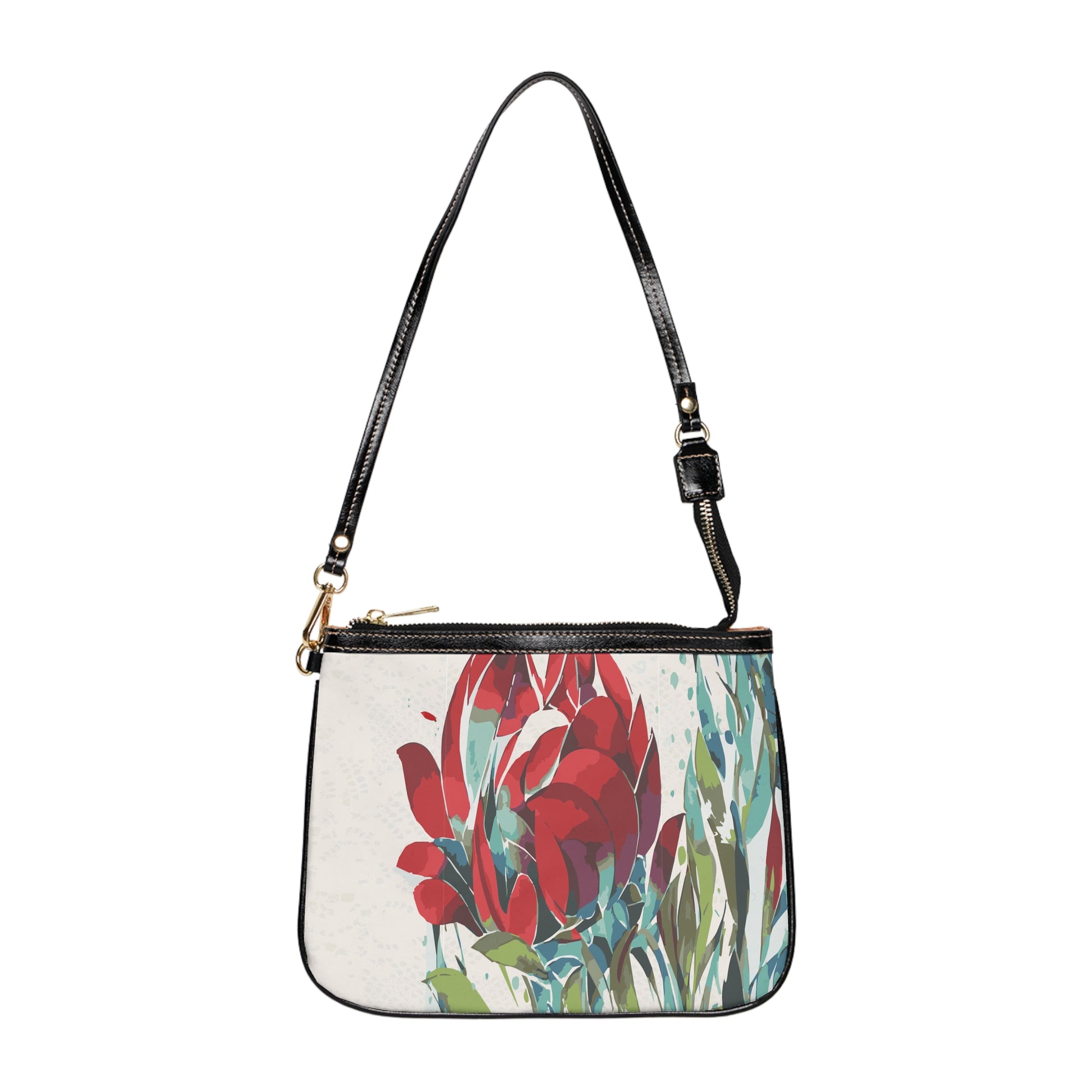 Miniaday Designs, LLC. Small Shoulder Bag Maroon Bloom Elegance Collection - Miniaday Designs, LLC.